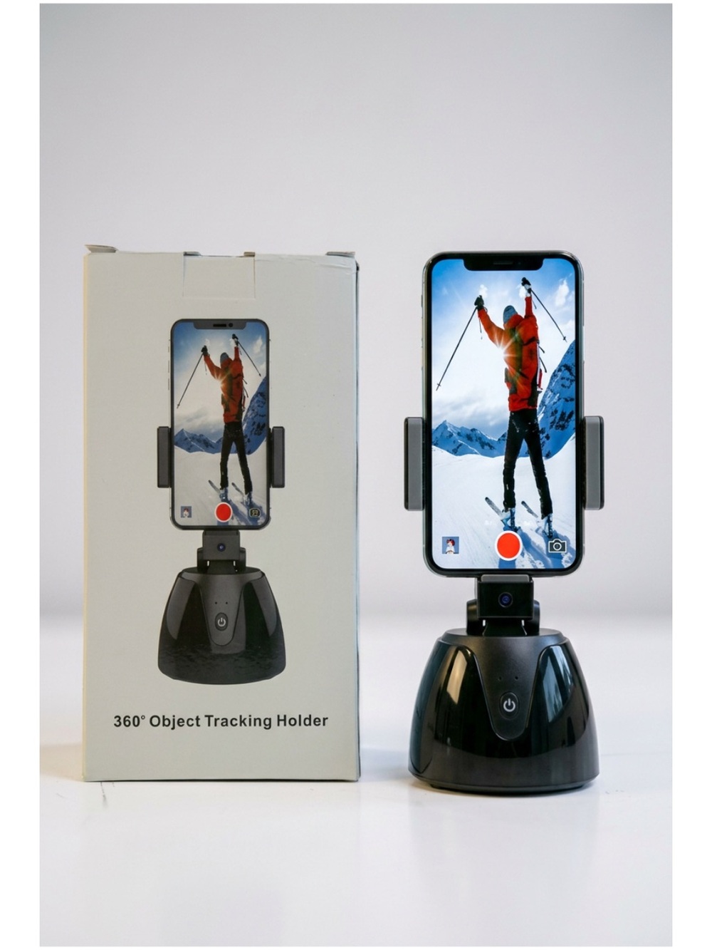 360° Object Tracking Phone Holder - Black